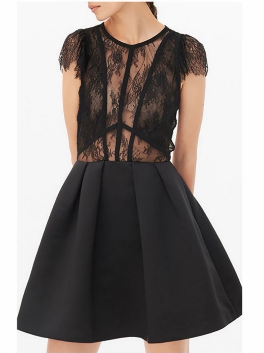 SANDRO Black Lace Dress